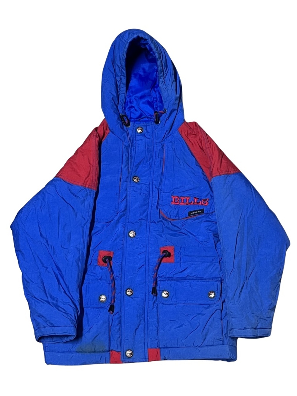 Vintage 90s Buffalo Bills Mirage Puffer Jacket Women's Medium 10-12 NFL Coat